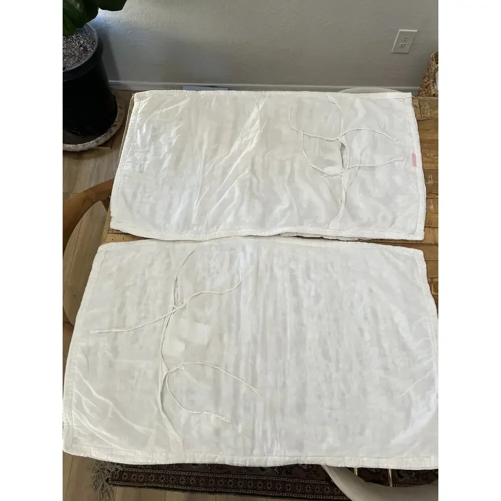 Amity Home Cotton Ruched Quilted Pillow Sham Set 21x36